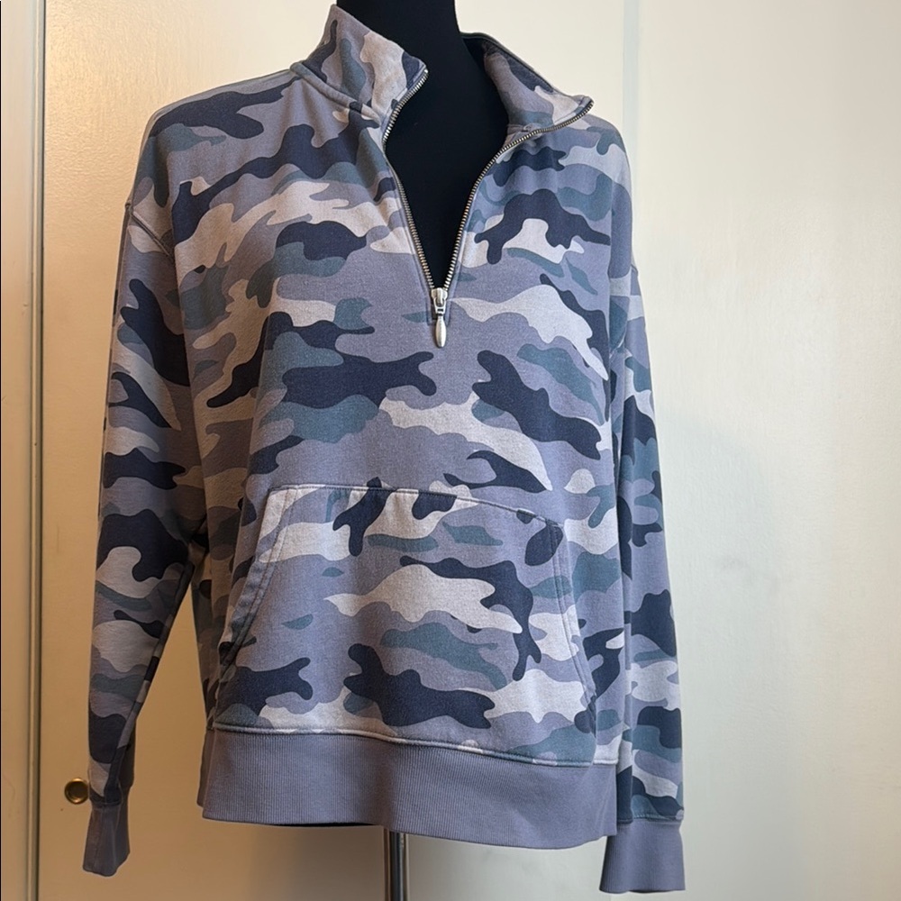 Camo Quarter-Zip Pullover